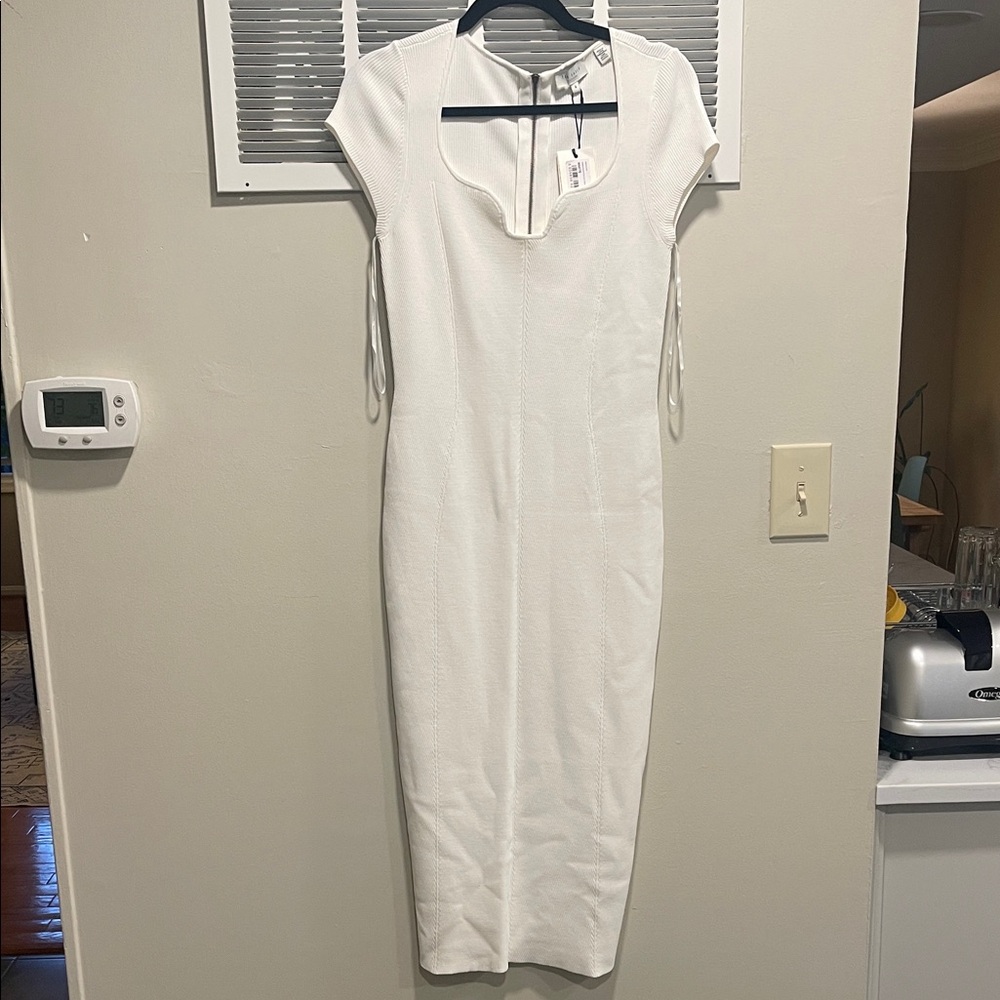 Ted Baker White Cap Sleeve Midi Dress